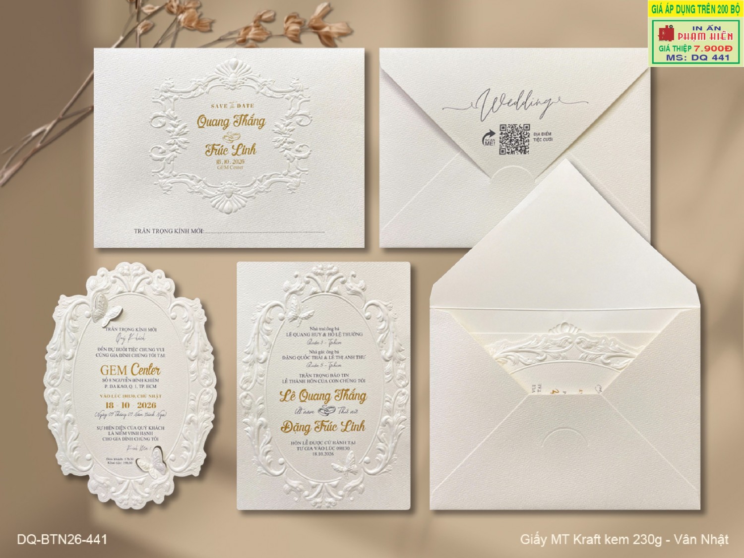 THIỆP CƯỚI DQ 441