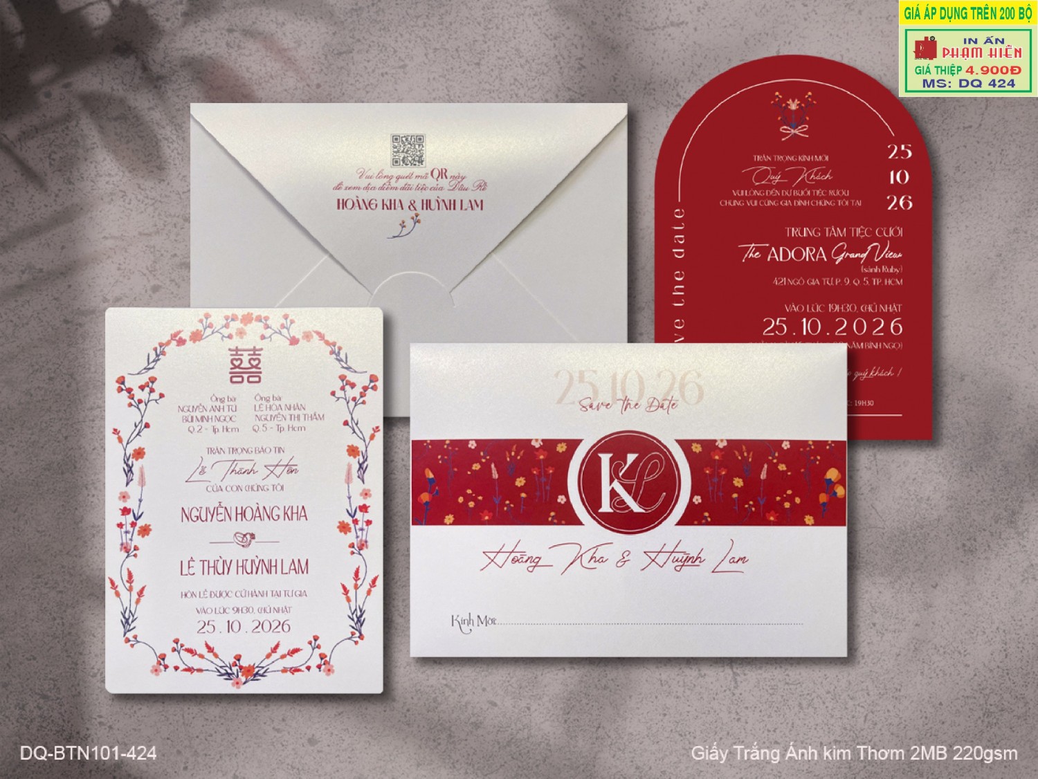 THIỆP CƯỚI DQ 424