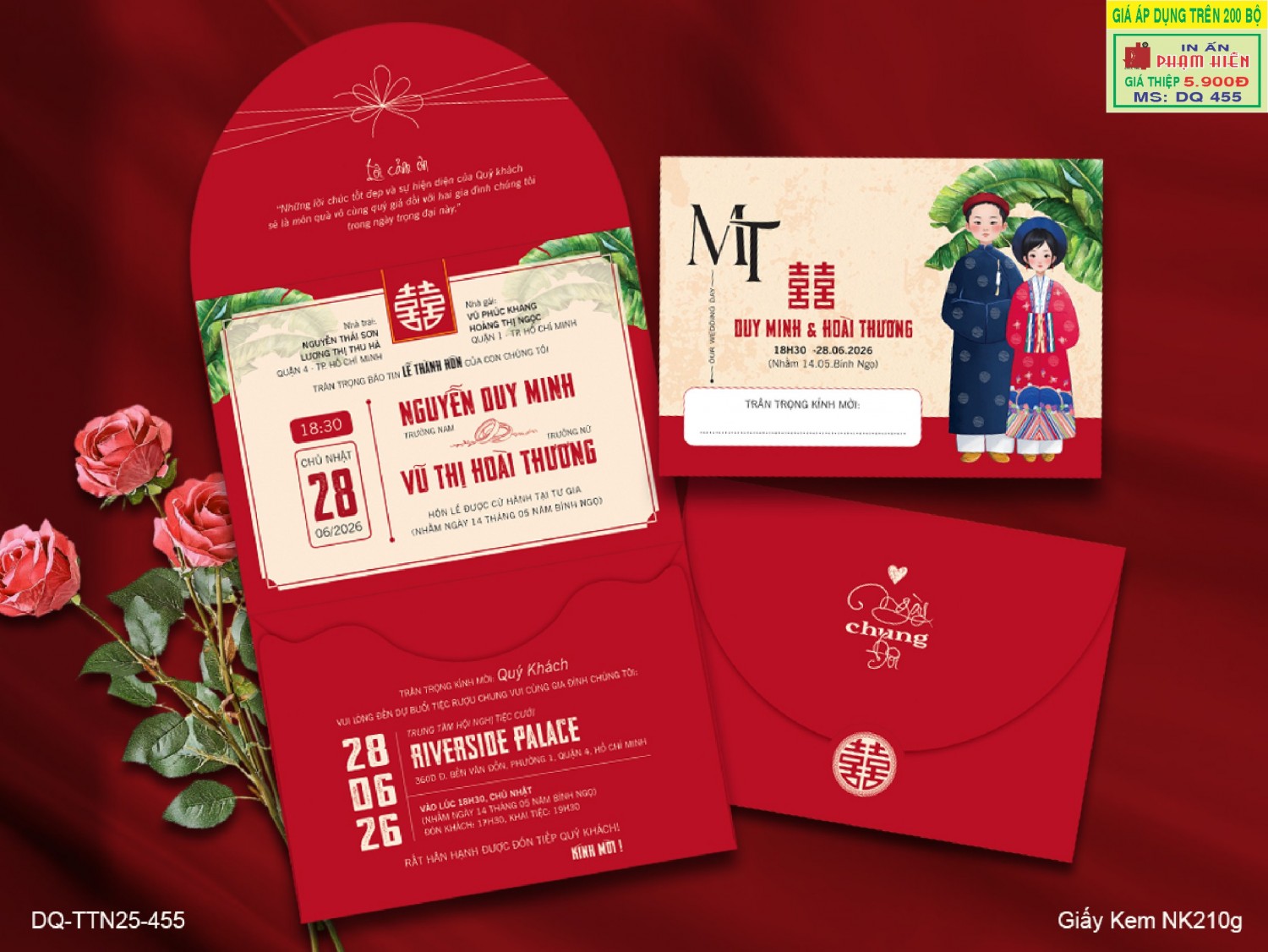 THIỆP CƯỚI DQ 455