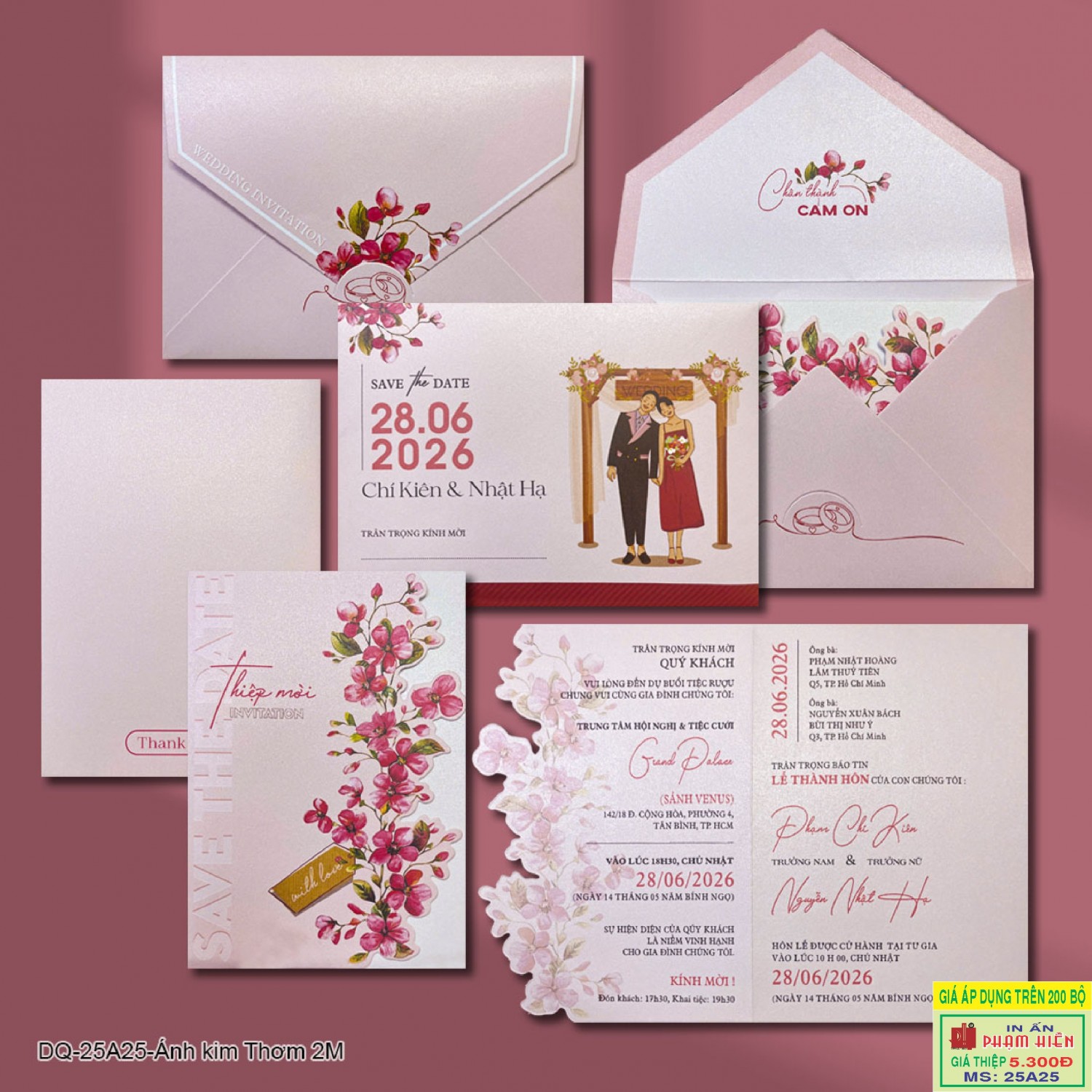 THIỆP CƯỚI 25A25