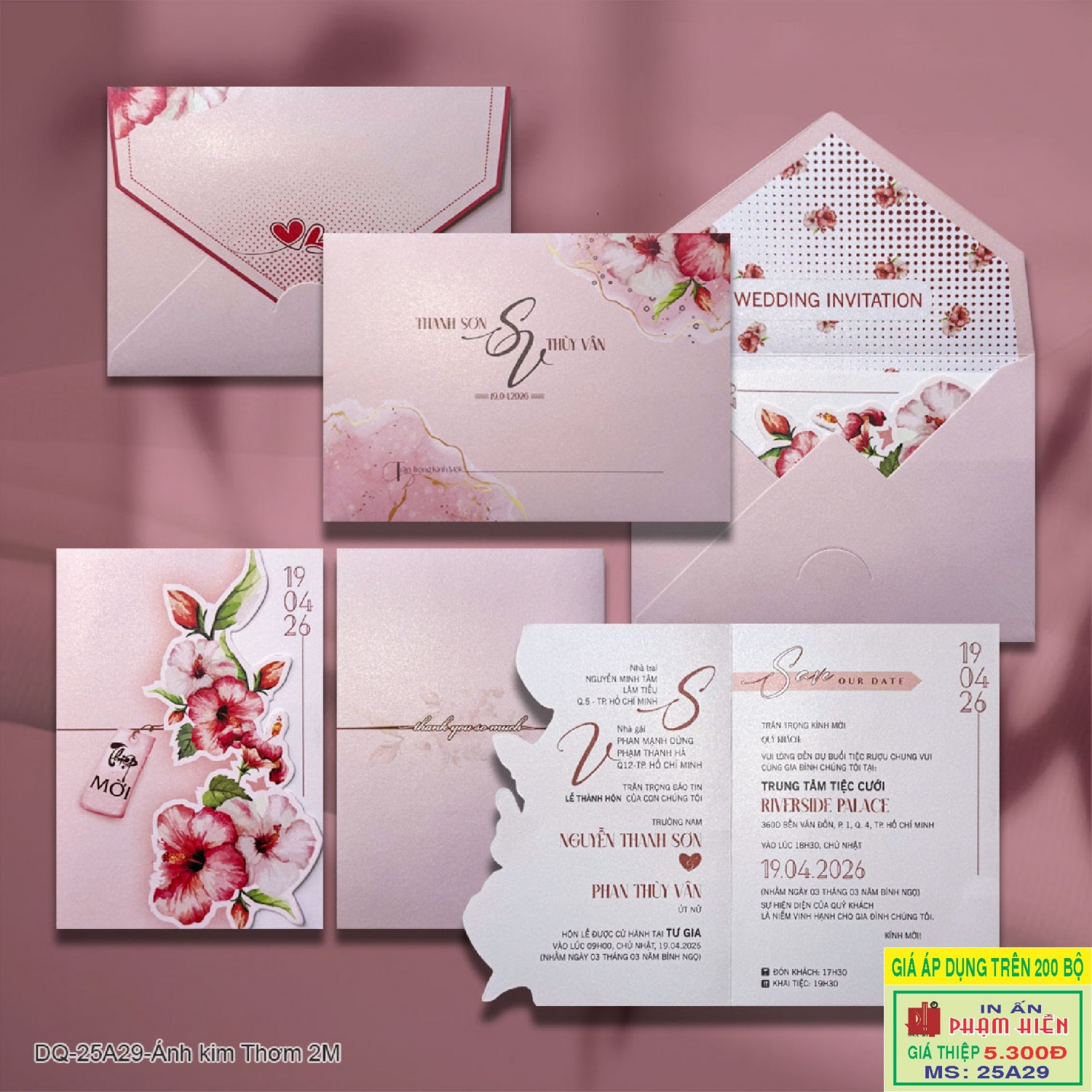 THIỆP CƯỚI 25A29