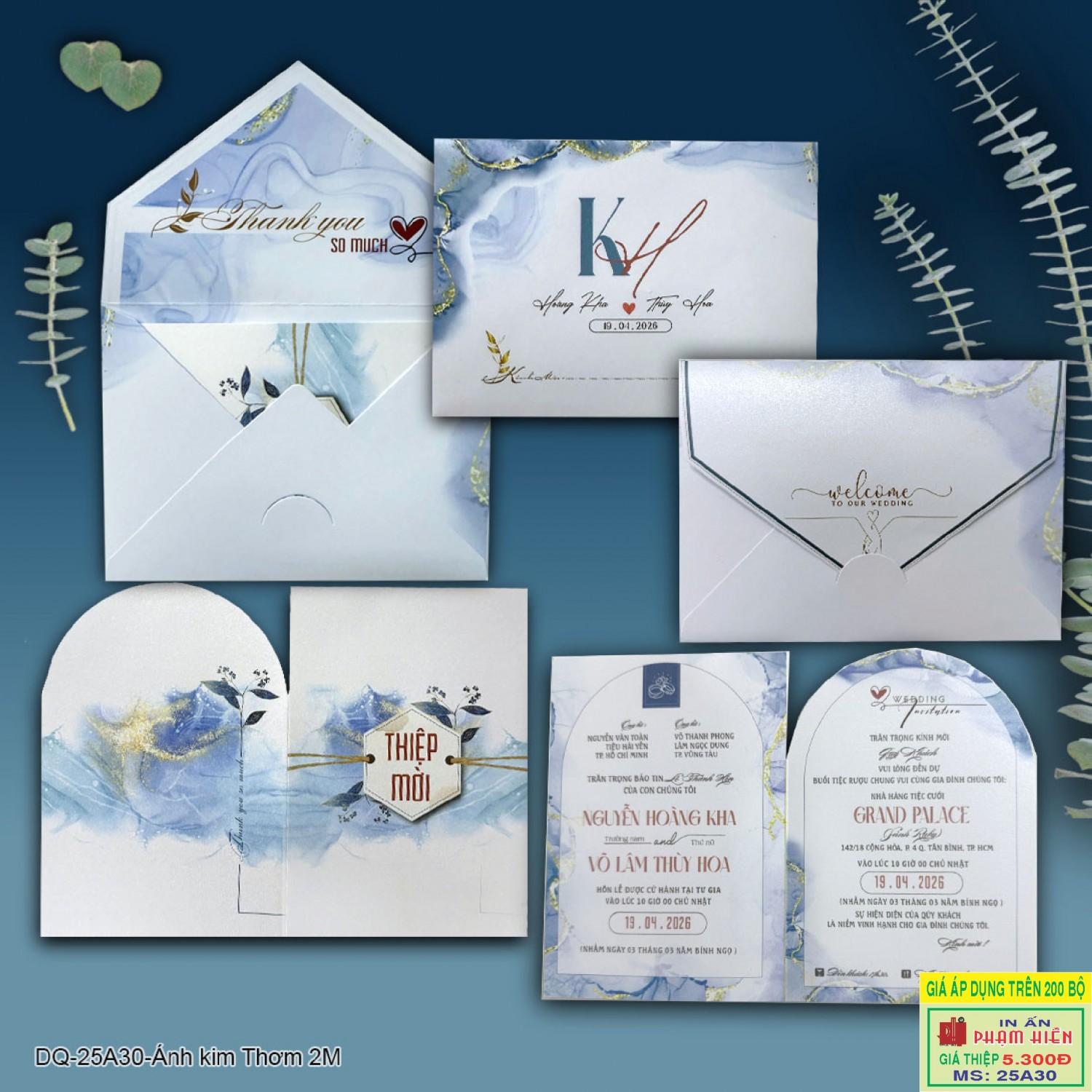 THIỆP CƯỚI 25A30