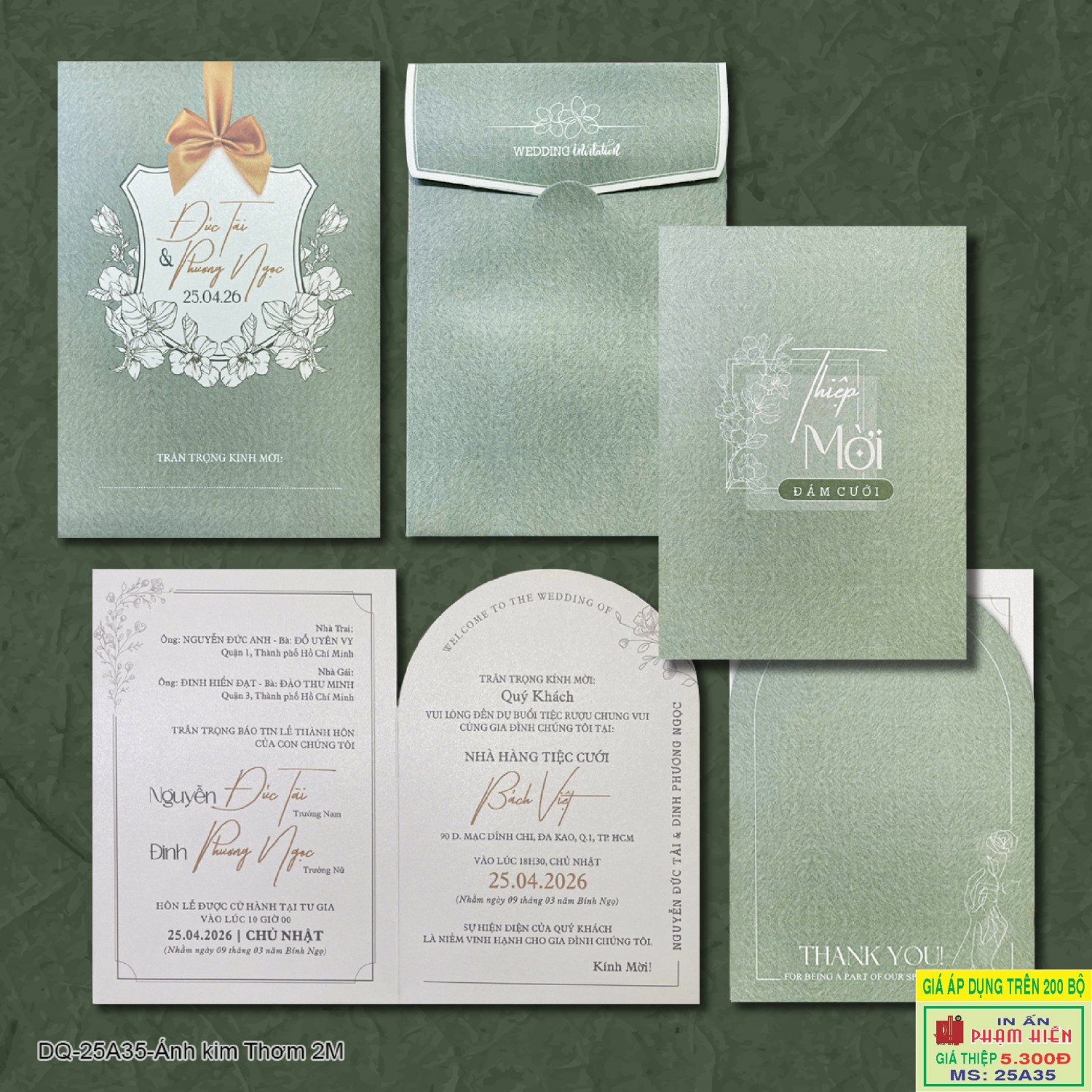 THIỆP CƯỚI 25A35