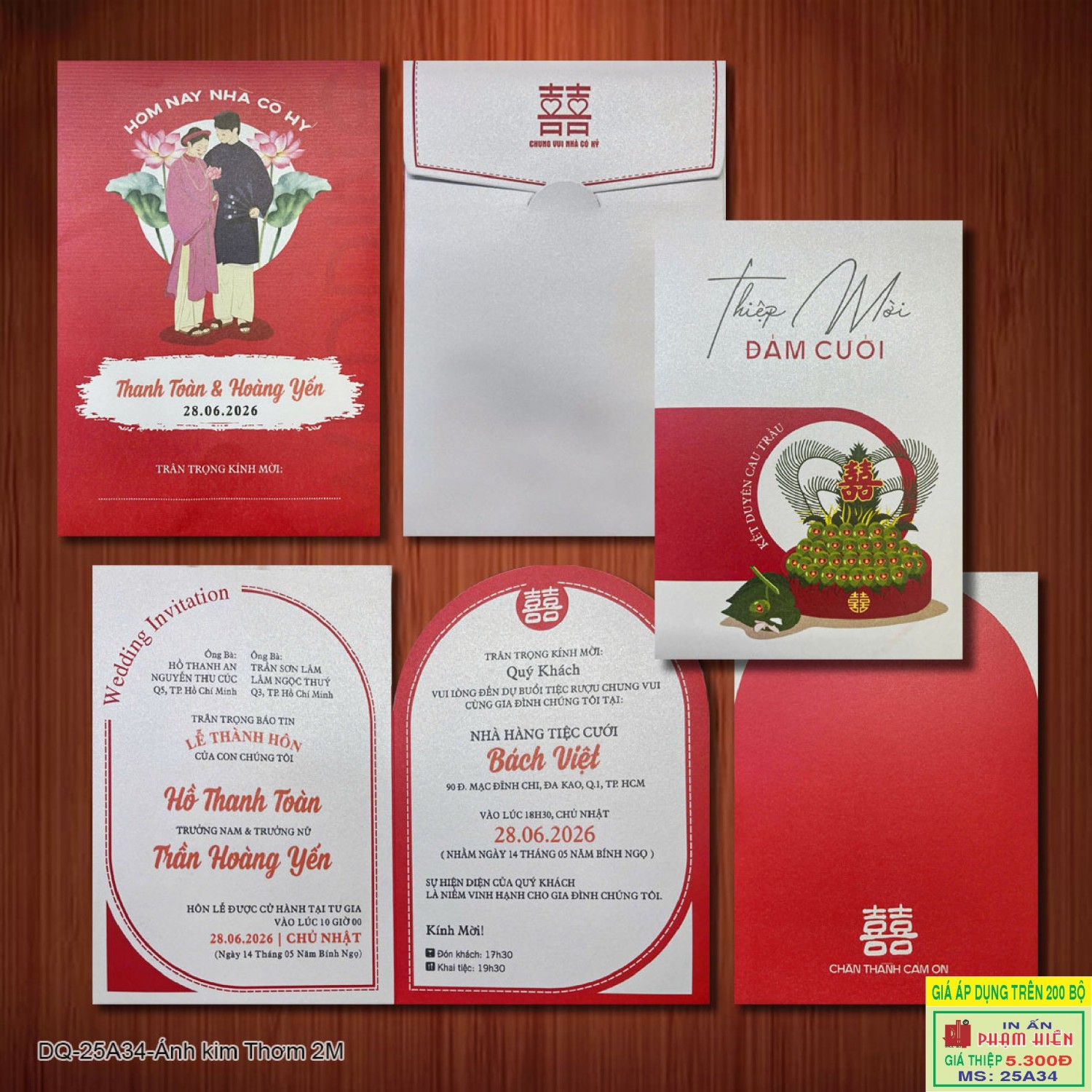 THIỆP CƯỚI 25A34