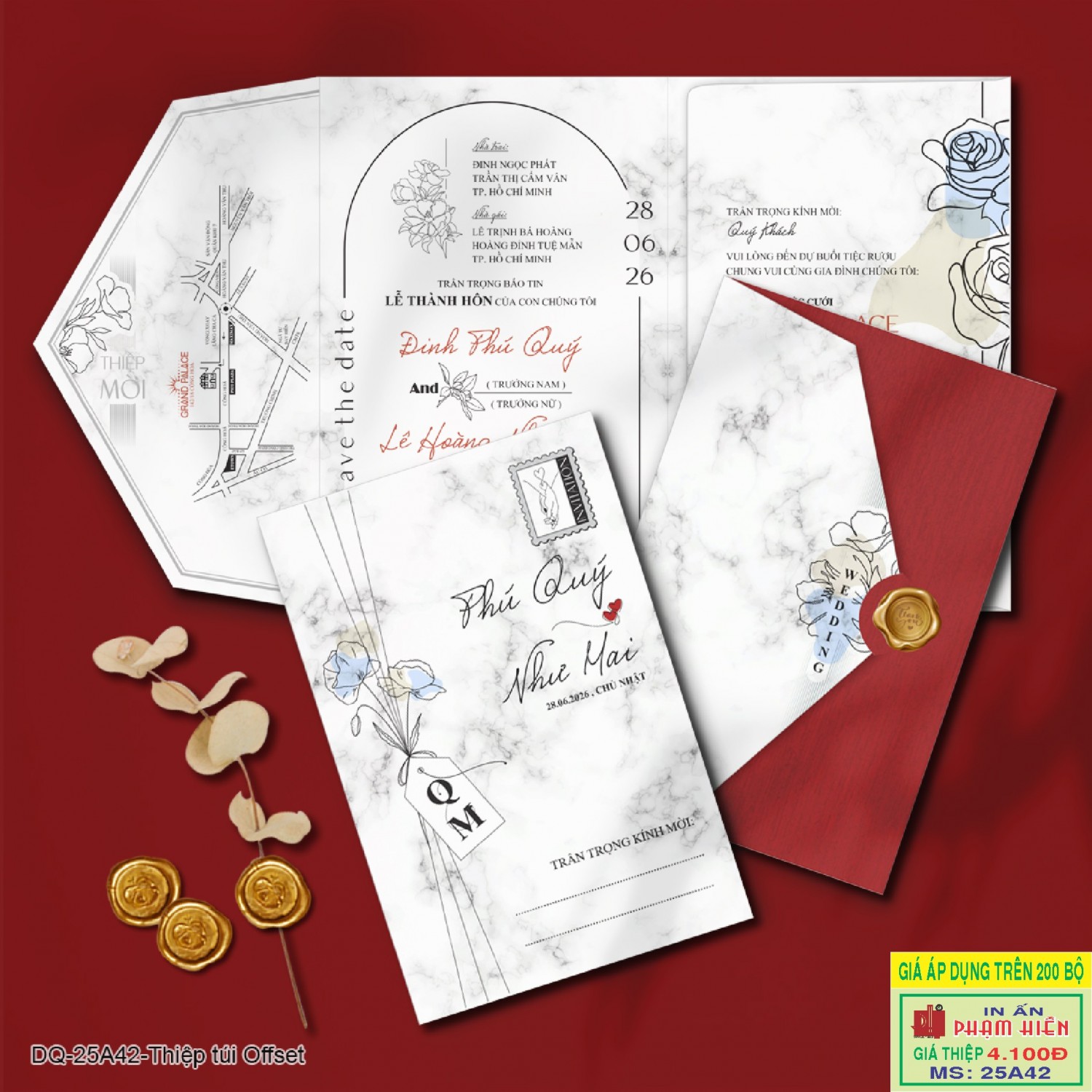 THIỆP CƯỚI 25A42