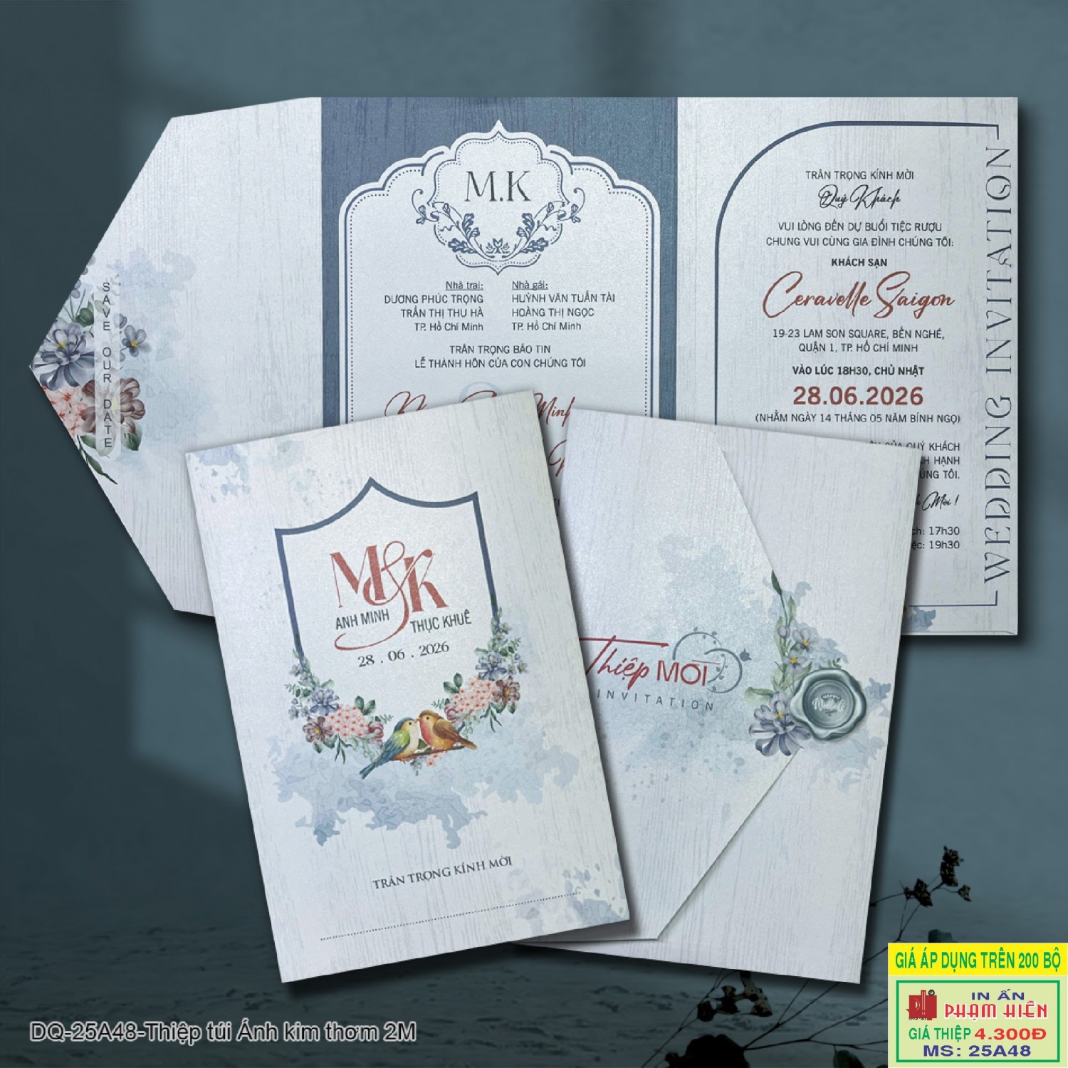 THIỆP CƯỚI 25A48