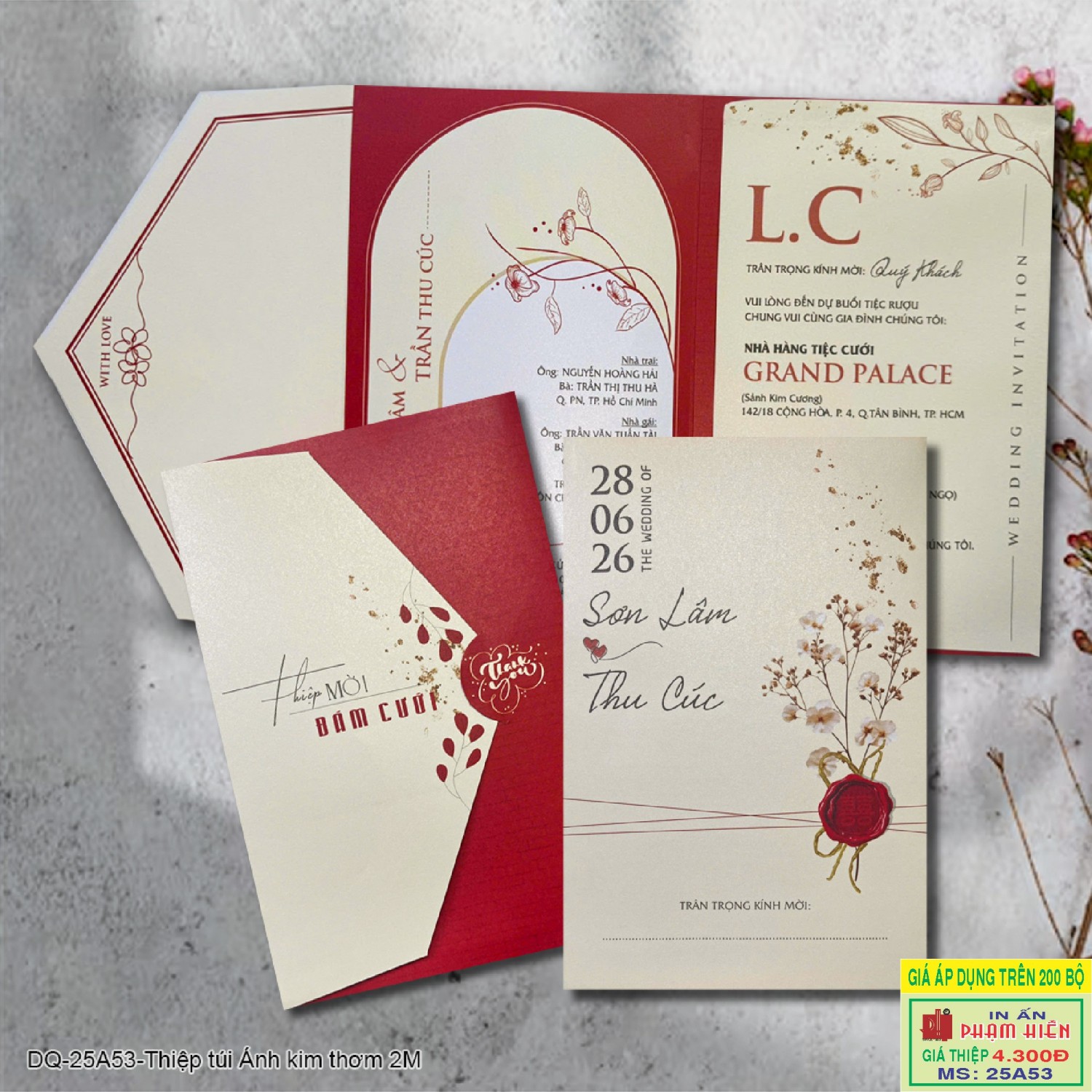 THIỆP CƯỚI 25A53