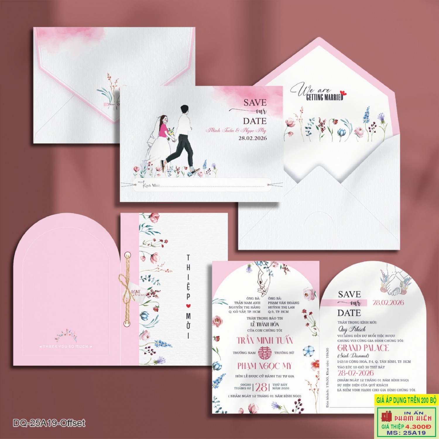 THIỆP CƯỚI 25A19