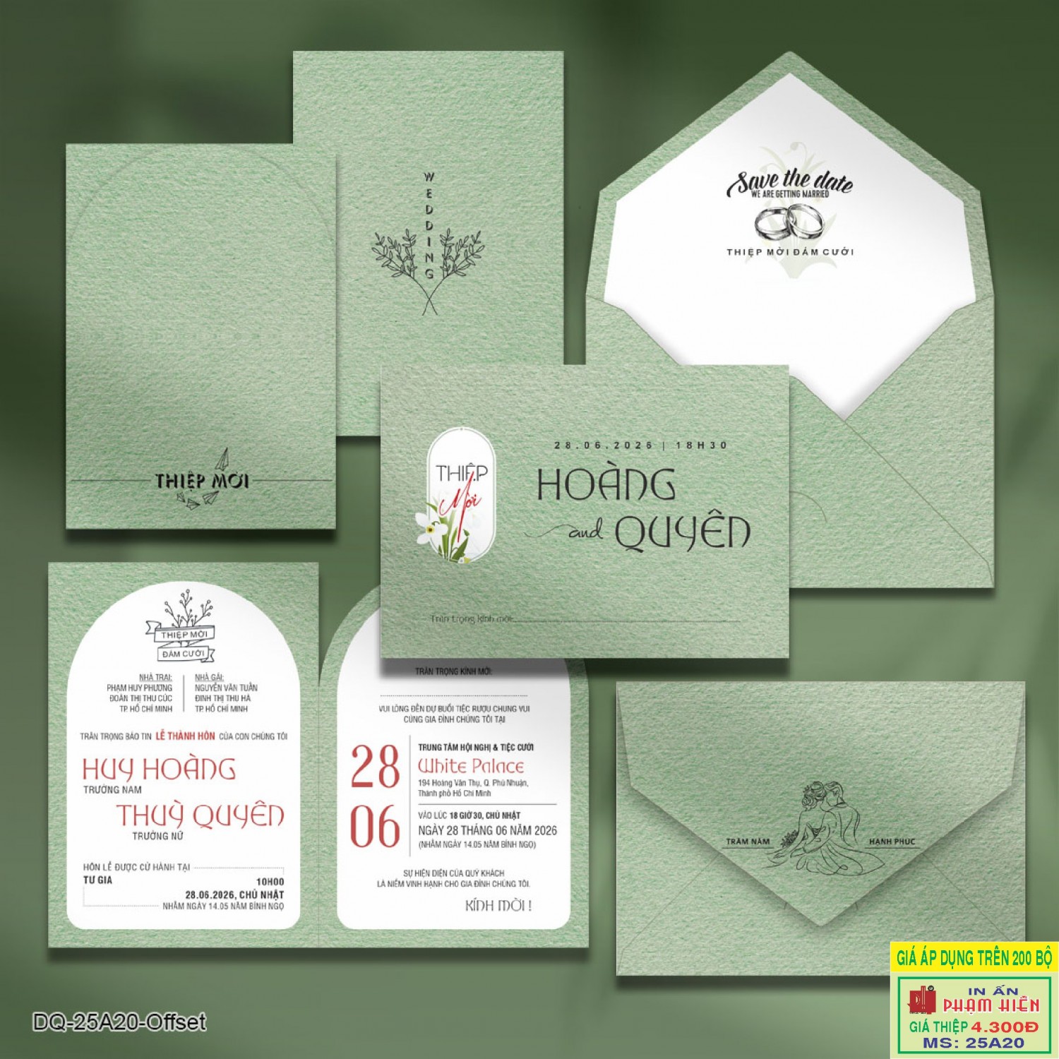 THIỆP CƯỚI 25A20