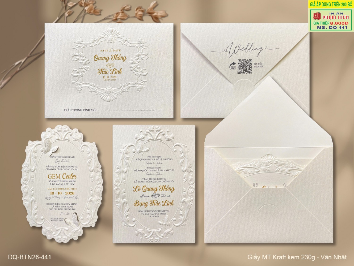 THIỆP CƯỚI DQ 441