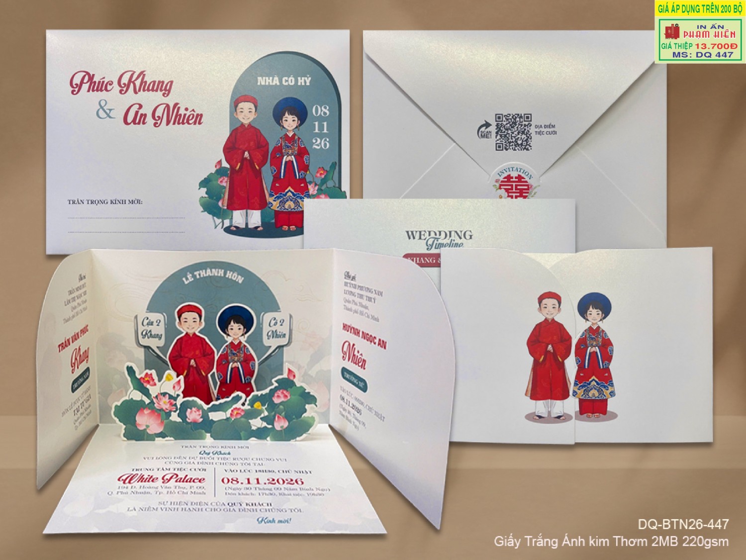 THIỆP CƯỚI DQ 447