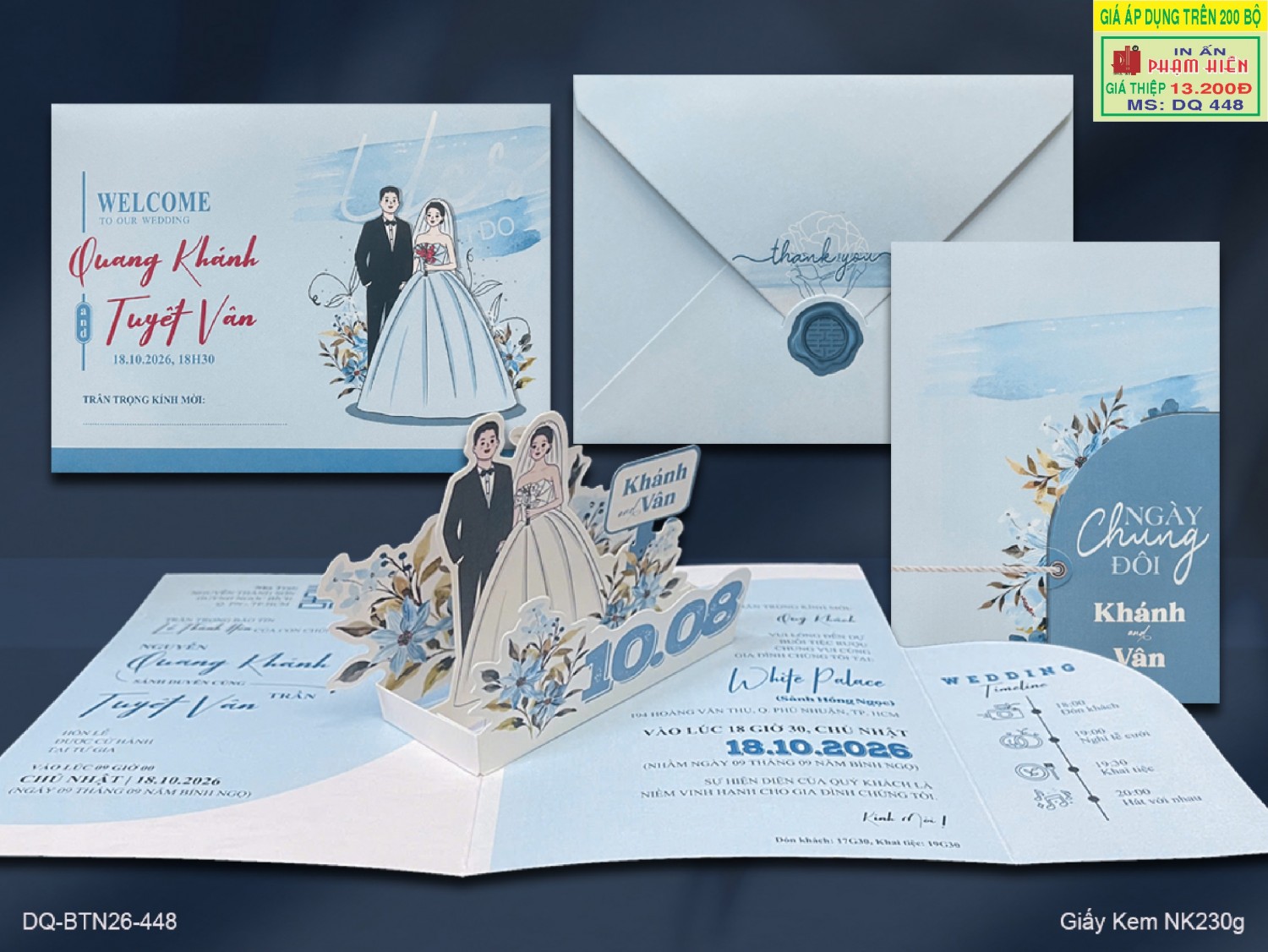 THIỆP CƯỚI DQ 448