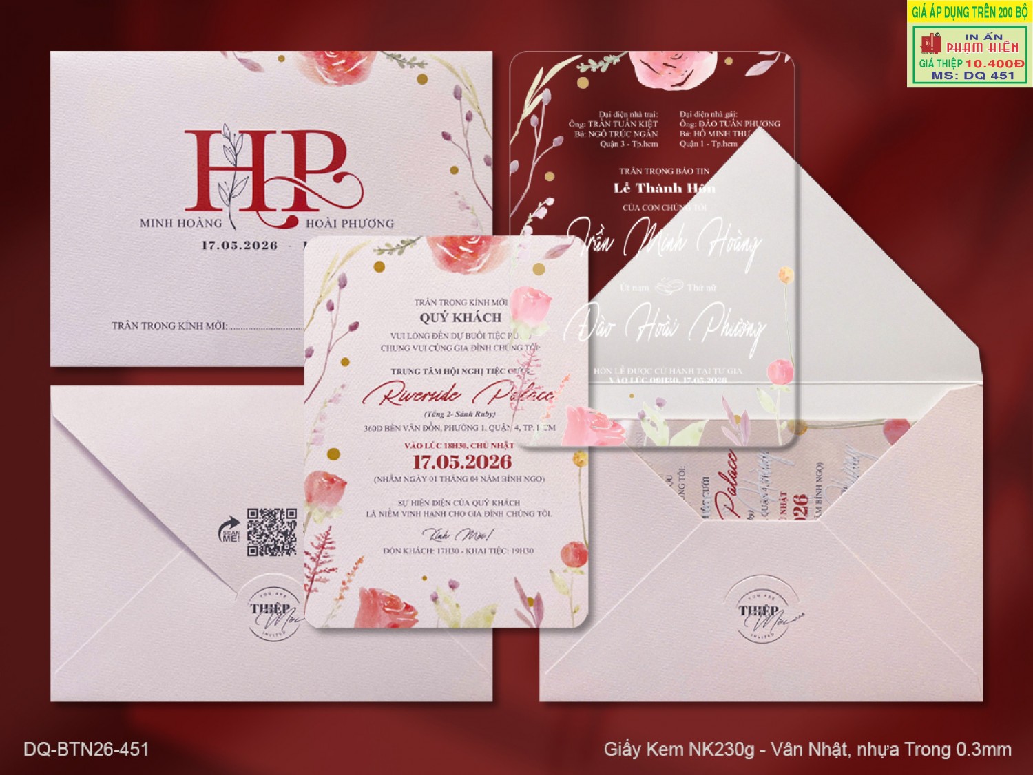 THIỆP CƯỚI DQ 451