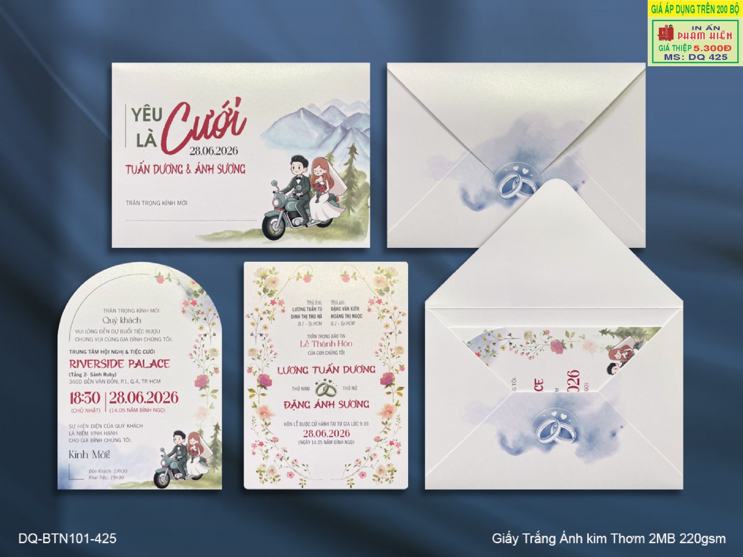 THIỆP CƯỚI DQ 425