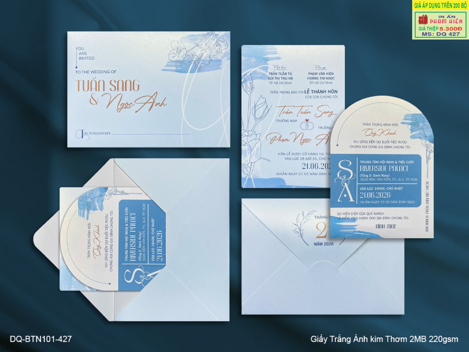 THIỆP CƯỚI DQ 427