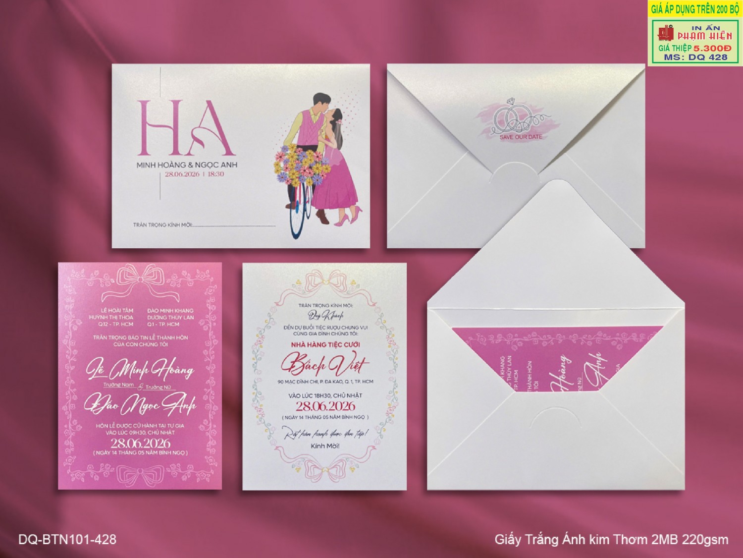 THIỆP CƯỚI DQ 428