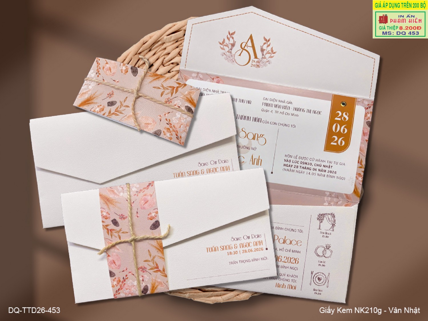 THIỆP CƯỚI DQ 453