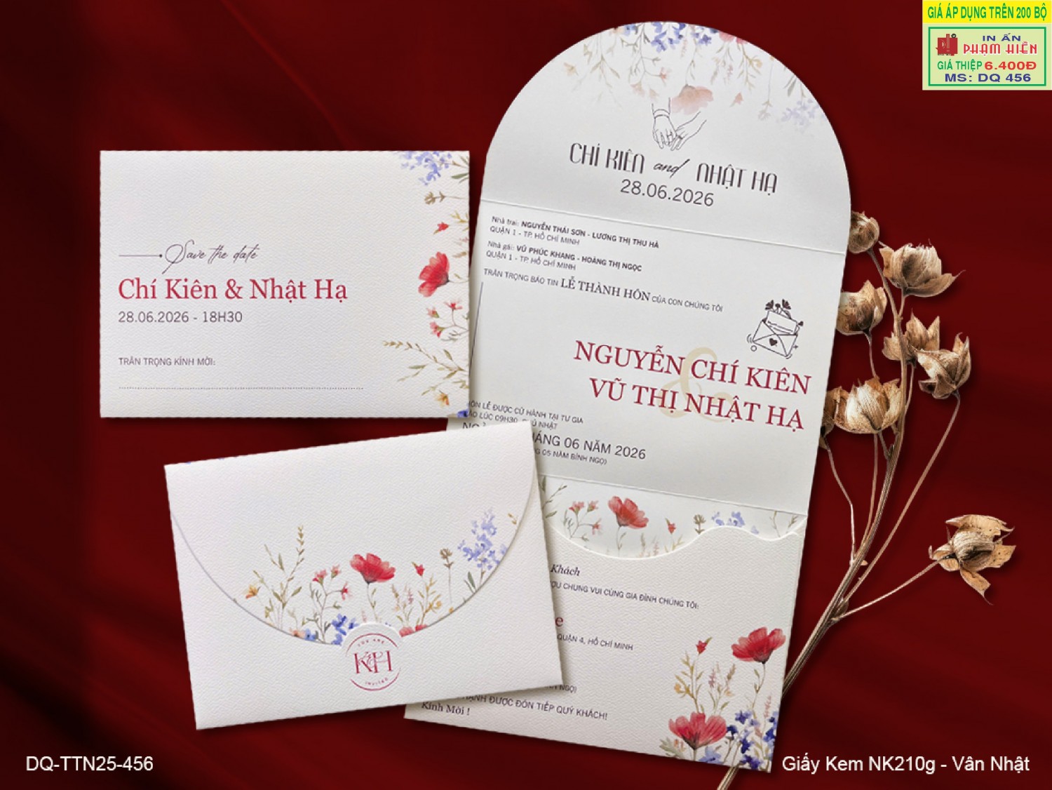 THIỆP CƯỚI DQ 456