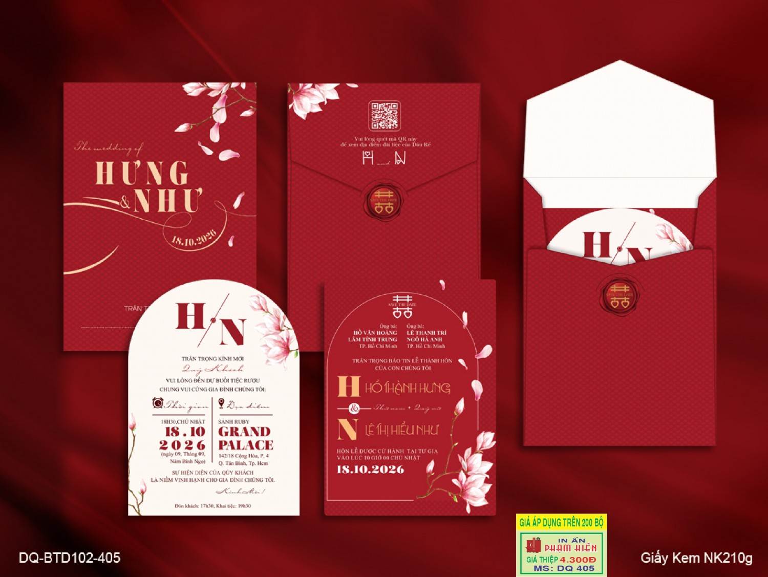 THIỆP CƯỚI DQ 405