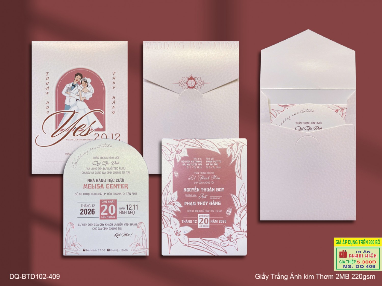 THIỆP CƯỚI DQ 409